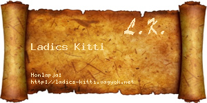 Ladics Kitti névjegykártya